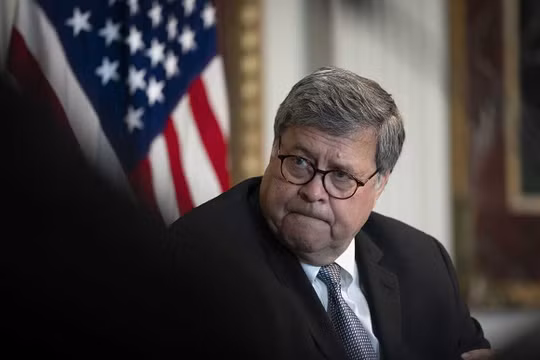 Tổng chưởng lý Mỹ William Barr tuyên bố từ chức (Ảnh: Politico)
