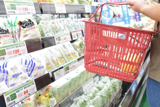 Người dân đi mua sắm tại một siêu thị ở thủ đô Tokyo, Nhật Bản (Ảnh: Nikkei)