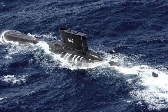 Tàu ngầm mất tích KRI Nanggala 402 của Hải quân Indonesia sẽ cạn dưỡng khí trong vòng 72 giờ (Ảnh: CNA)