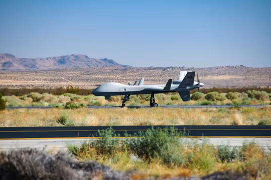 Mẫu MQ-9B SkyGuardiancủa Mỹ tại Gray Butte, California (Ảnh: Defense News)