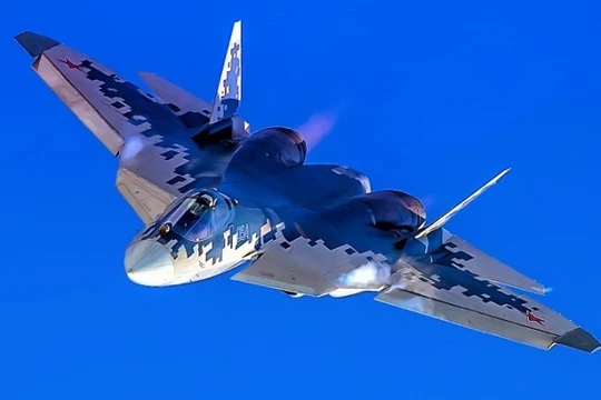 Chiến đấu cơ tàng hình Su-57 của Nga. Ảnh: MW.