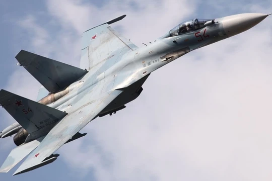Chiến đấu cơ Su-27SM3 của Lực lượng Không quân Vũ trụ Nga. Ảnh: MW.