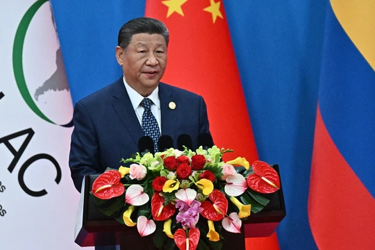 Chủ tịch Trung Quốc Tập Cận Bình phát biểu tại lễ khai mạc Hội nghị Bộ trưởng lần thứ tư của Diễn đàn Trung Quốc và Cộng đồng các quốc gia Mỹ Latinh và Caribe (CELAC), tại Bắc Kinh vào ngày 13/5. Ảnh: AFP.