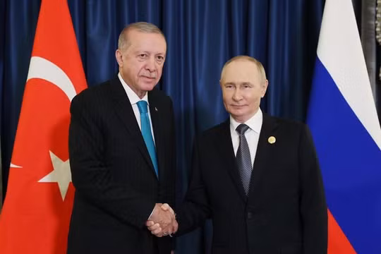 Tổng thống Thổ Nhĩ Kỳ Recep Tayyip Erdogan (trái) và Tổng thống Nga Vladimir Putin. Ảnh: Sputnik.
