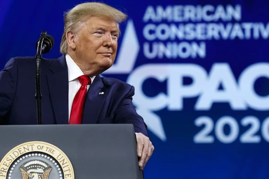Tổng thống Mỹ Donald Trump tại hội nghị CPAC (Ảnh: Fox News)