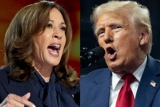 Trong cuộc thăm dò mới nhất, bà Kamala Harris đang dẫn trước ông Donald Trump ở bang Iowa (Ảnh: Getty)