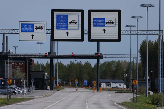 Cửa khẩu biên giới Imatra giữa Phần Lan và Nga. Ảnh: Getty.
