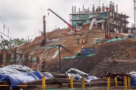 Phủ Tổng thống mới đang được xây dựng ở Nusantara (Ảnh: Nikkei)