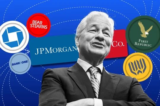Dưới thời của CEO Jamie Dimon, JPMorgan đã thâu tóm nhiều đối thủ nhỏ hơn (Ảnh: Getty)