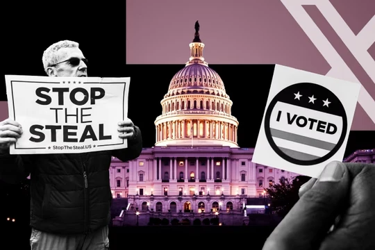 Chiến dịch "bầu cử bị đánh cắp" nổ ra trong vụ tấn công Đồi Capitol ngày 6/1/2021 vẫn đang diễn ra (Ảnh: FT)