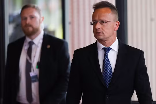 Bộ trưởng Ngoại giao Hungary Peter Szijjarto tại một sự kiện ở Warsaw, Ba Lan, vào ngày 7/5. Ảnh: Getty.