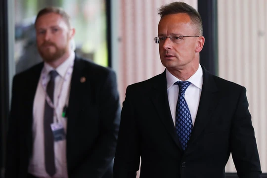 Bộ trưởng Ngoại giao Hungary Peter Szijjarto tại một sự kiện ở Warsaw, Ba Lan, vào ngày 7/5. Ảnh: Getty.