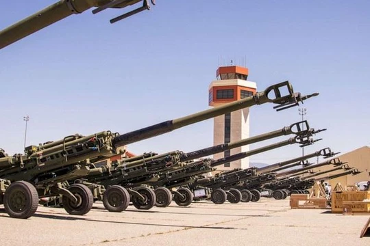 Các lựu pháo M777 Mỹ viện trợ cho Ukraine (Ảnh: Quân đội Mỹ).