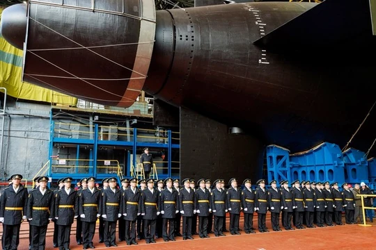 Nga đã tổ chức lễ hạ thủy cho con tàu trong hôm 1/11. Ảnh: Sputnik.