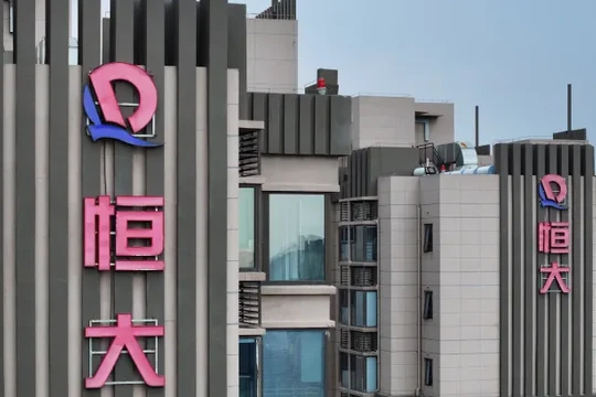 Ảnh chụp từ trên không một khu dân cư Evergrande ở Nam Kinh, tỉnh Giang Tô, miền Đông Trung Quốc (Ảnh: Getty)