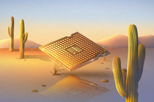 TSMC đã đầu tư 40 tỉ USD để xây dựng nhà máy chip trên sa mạc bang Arizona, Mỹ (Ảnh: Barrons)