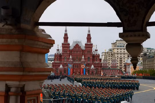 Hình ảnh một cuộc duyệt binh tại Quảng trường Đỏ, Moscow, Nga. Ảnh: TASS.