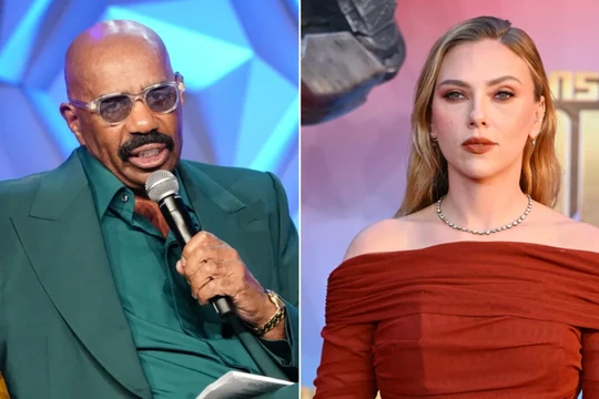 Người dẫn chương trình Steve Harvey và nữ diễn viên Scarlett Johansson nằm trong số những người nổi tiếng bị dính deepfake. Ảnh: AFP.