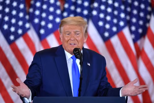 Tổng thống Trump trong bài phát biểu tại Nhà Trắng (Ảnh: AFP)