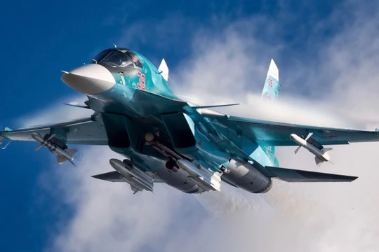 Máy bay chiến đấu tấn công Su-34 của Nga. Ảnh: MW.