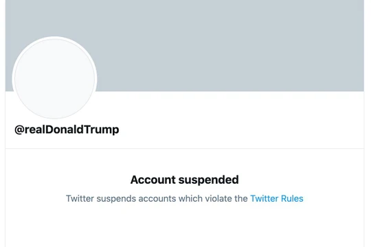 Tài khoản Twitter của ông Trump bị cấm vĩnh viễn (Ảnh: Twitter)