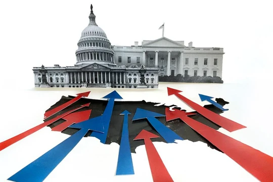 Cuộc đua vào Nhà Trắng năm 2024 sắp đi đến hồi kết (Ảnh: Getty)