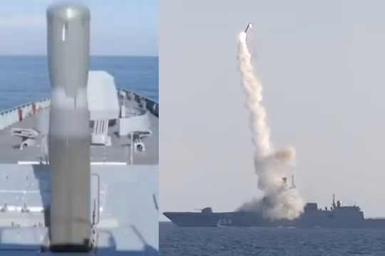 Phóng tên lửa P-800 từ hệ thống phòng thủ bờ biển Bastion. Ảnh: MW.