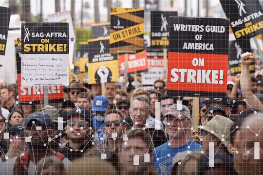 Lo ngại lạm phát dai dẳng và AI chiếm việc làm, làn sóng đình công ở Mỹ, châu Âu lan rộng