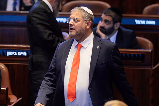 Bộ trưởng An ninh Quốc gia Israel Itamar Ben-Gvir tại Knesset ở Jerusalem, ngày 13/10. Ảnh: Getty.