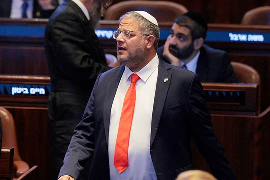 Bộ trưởng An ninh Quốc gia Israel Itamar Ben-Gvir tại Knesset ở Jerusalem, ngày 13/10. Ảnh: Getty.