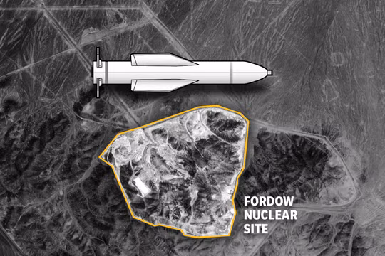 Mỹ đã sử dụng bom xuyên phá hầm cực mạnh để tấn công cơ sở hạt nhân Iran. Ảnh: USA Today.