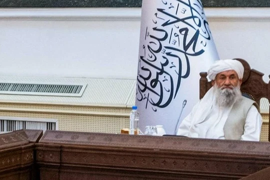 Thủ tướng trong chính phủ của Taliban, Mullah Mohammad Hassan Akhund (Ảnh: AFP)