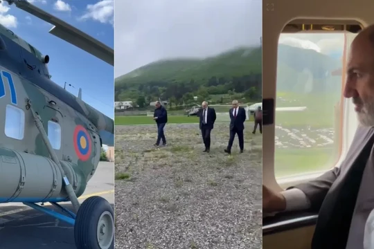 Máy bay của Thủ tướng Armenia Nikol Pashinyan hạ cánh khẩn cấp do thời tiết xấu (Ảnh: RT)