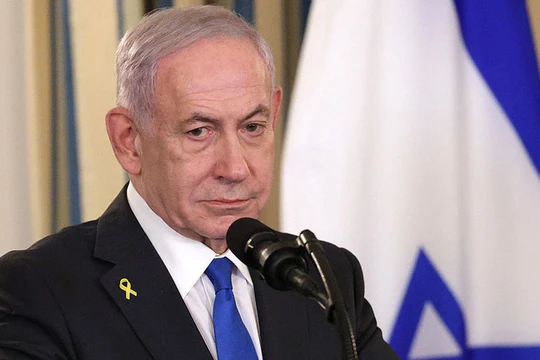 Thủ tướng Israel Benjamin Netanyahu phát biểu tại cuộc họp báo ở Nhà Trắng vào ngày 29/9 tại Washington, DC. Ảnh: Getty.