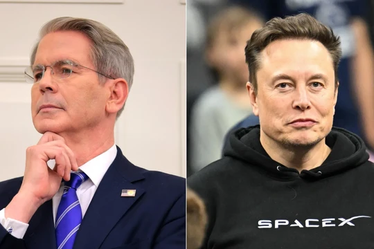 Hai ông Musk và Bessent đã có cuộc đối đầu gay gắt ngoài hành lang Nhà Trắng. Ảnh: Getty.