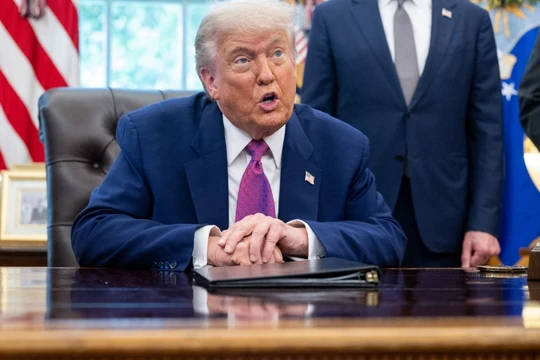 Tổng thống Mỹ Donald Trump phát biểu tại Phòng Bầu dục của Nhà Trắng ở Washington, DC, vào ngày 10/6. Ảnh: AFP.