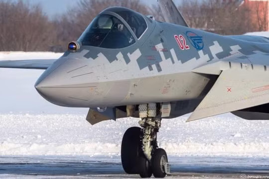 Máy bay chiến đấu Su-57 của Lực lượng Không quân Vũ trụ Nga. Ảnh: MW.