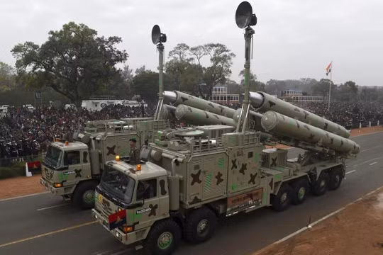 Tên lửa siêu thanh BrahMos do Nga và Ấn Độ hợp tác phát triển (Ảnh: AFP)