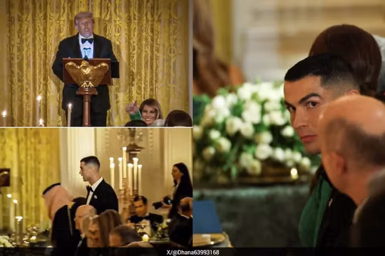 Siêu sao bóng đá Cristiano Ronaldo cùng nhiều nhân vật nổi tiếng được mời tham dự dạ tiệc của Tổng thống Mỹ Donald Trump tại Nhà Trắng tối 18/11. Ảnh: NDTV.