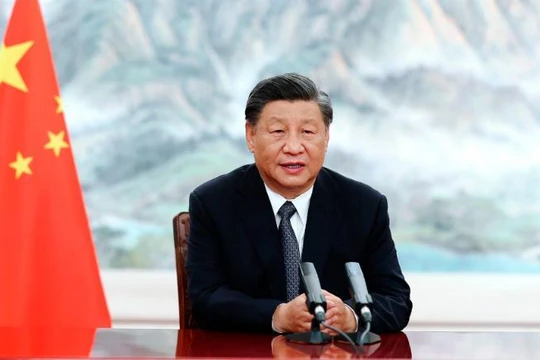 Chủ tịch Trung Quốc Tập Cận Bình có bài phát biểu trước hội nghị thượng đỉnh BRICS (Ảnh: CNN)