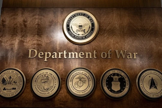 Logo mới của Bộ Chiến tranh Mỹ được công bố sau khi Tổng thống Donald Trump ký lệnh đổi tên Bộ Quốc phòng, ngày 15/9. Ảnh: Getty.