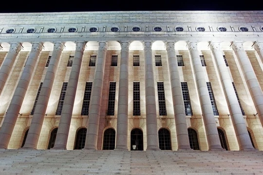 Tòa nhà Quốc hội Phần Lan, nơi các nghị sĩ của nước này sẽ có cuộc tập huấn vào tháng tới. Ảnh: Getty.