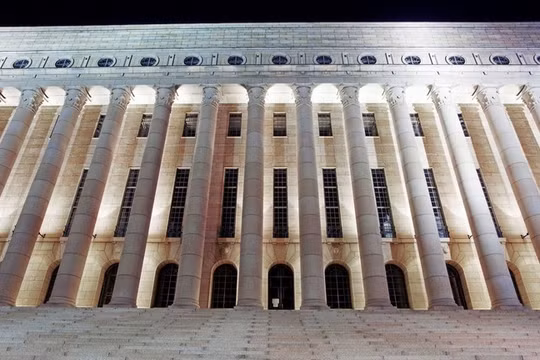 Tòa nhà Quốc hội Phần Lan, nơi các nghị sĩ của nước này sẽ có cuộc tập huấn vào tháng tới. Ảnh: Getty.