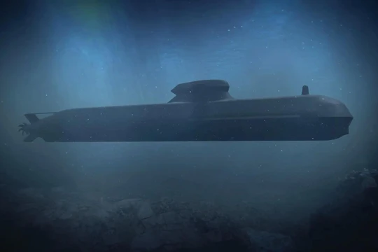 Tàu ngầm thế hệ thứ 5 đầu tiên trên thế giới có khả năng tàng hình và triển khai UUV. Ảnh: Saab.
