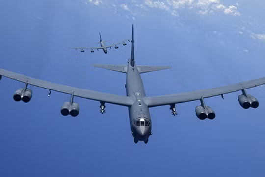 Máy bay ném bom chiến lược B-52H của Không quân Mỹ. Ảnh: MW.