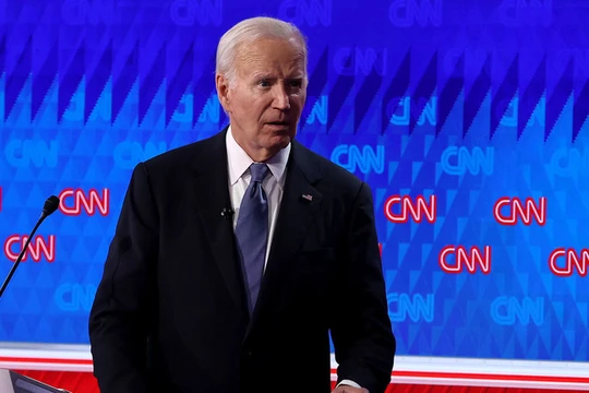 Tổng thống Mỹ Joe Biden trong màn tranh luận với đối thủ Donald Trump (Ảnh: Getty)
