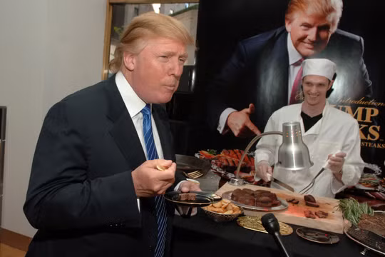 Một trong những món khoái khẩu của ông Trump, bít tết, khó kiếm được khi ông công du Ấn Độ (Ảnh: GQ)