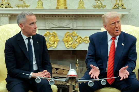 Thủ tướng Canada Mark Carney đã bác bỏ đề xuất gây tranh cãi của Tổng thống Mỹ Donald Trump về việc Canada trở thành tiểu bang thứ 51 của Mỹ. Ảnh: CNN.