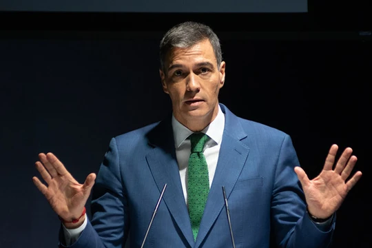 Thủ tướng Tây Ban Nha Pedro Sanche, tại sự kiện 'World in Progress' ở Barcelona, ​​Catalonia, Tây Ban Nha, ngày 14/10 (Ảnh: Getty)