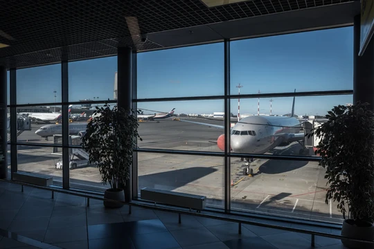 Các máy bay của hãng hàng không Aeroflot tại thủ đô Moscow, Nga năm 2022 (Ảnh: NYTimes)